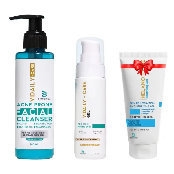 VIDAILY (CREAM + Facial cleanser) + HELANO SOOTHING GEL 75 gm